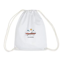 I Like Sailing More Drawstring Bag