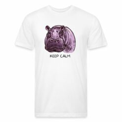 keep-calm hippo funny fitted poly-cotton t-shirt