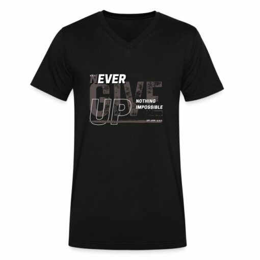 never-give-up nothing impossible v-neck t-shirt