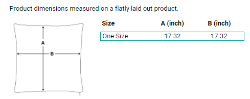 Sofa pillowcase size guide
