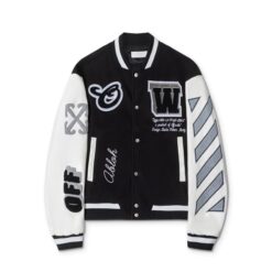 Off-White Long-Sleeved Varsity Jacket