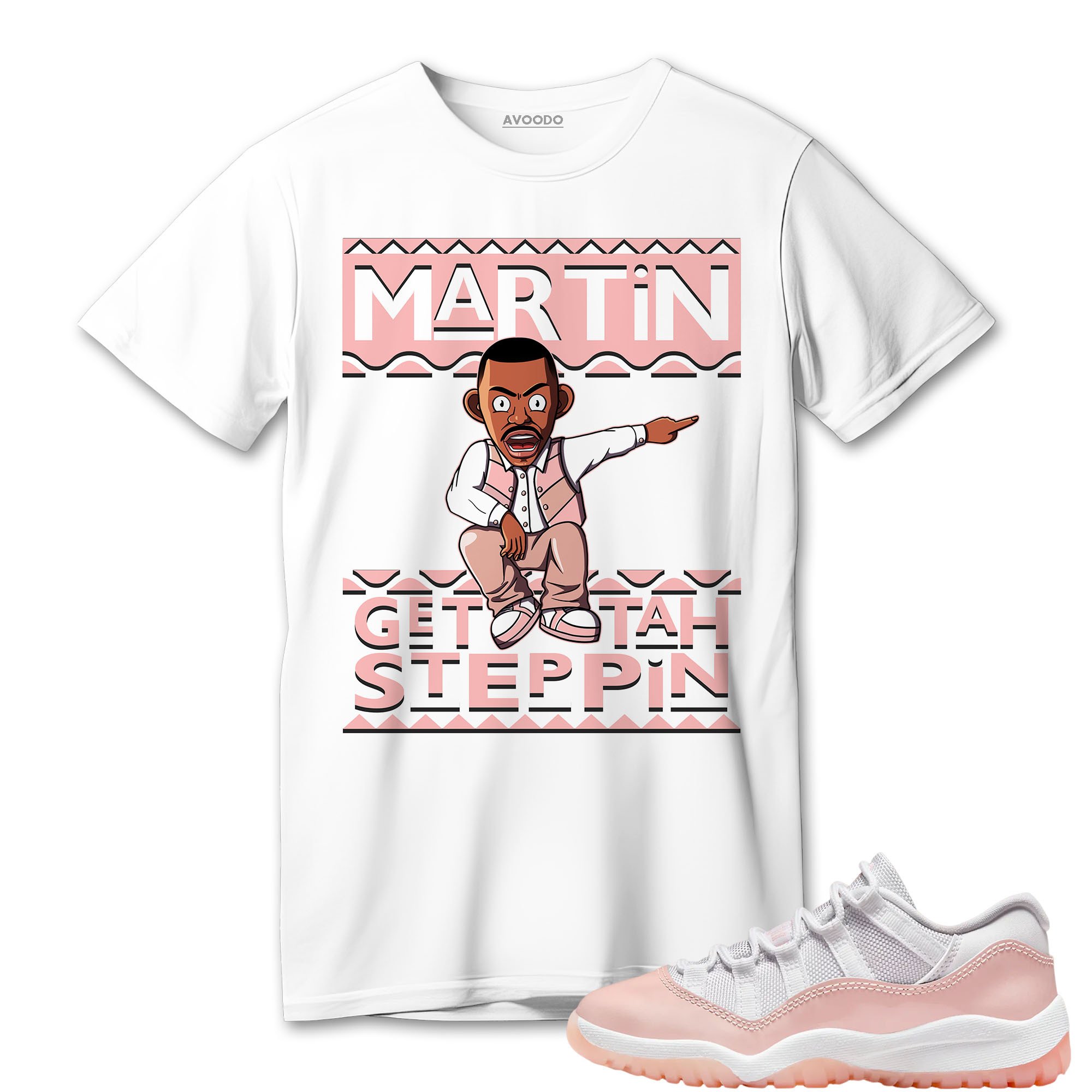AJ 11 Low Legend Pink T-Shirt Match Martin Get Tah Steppin