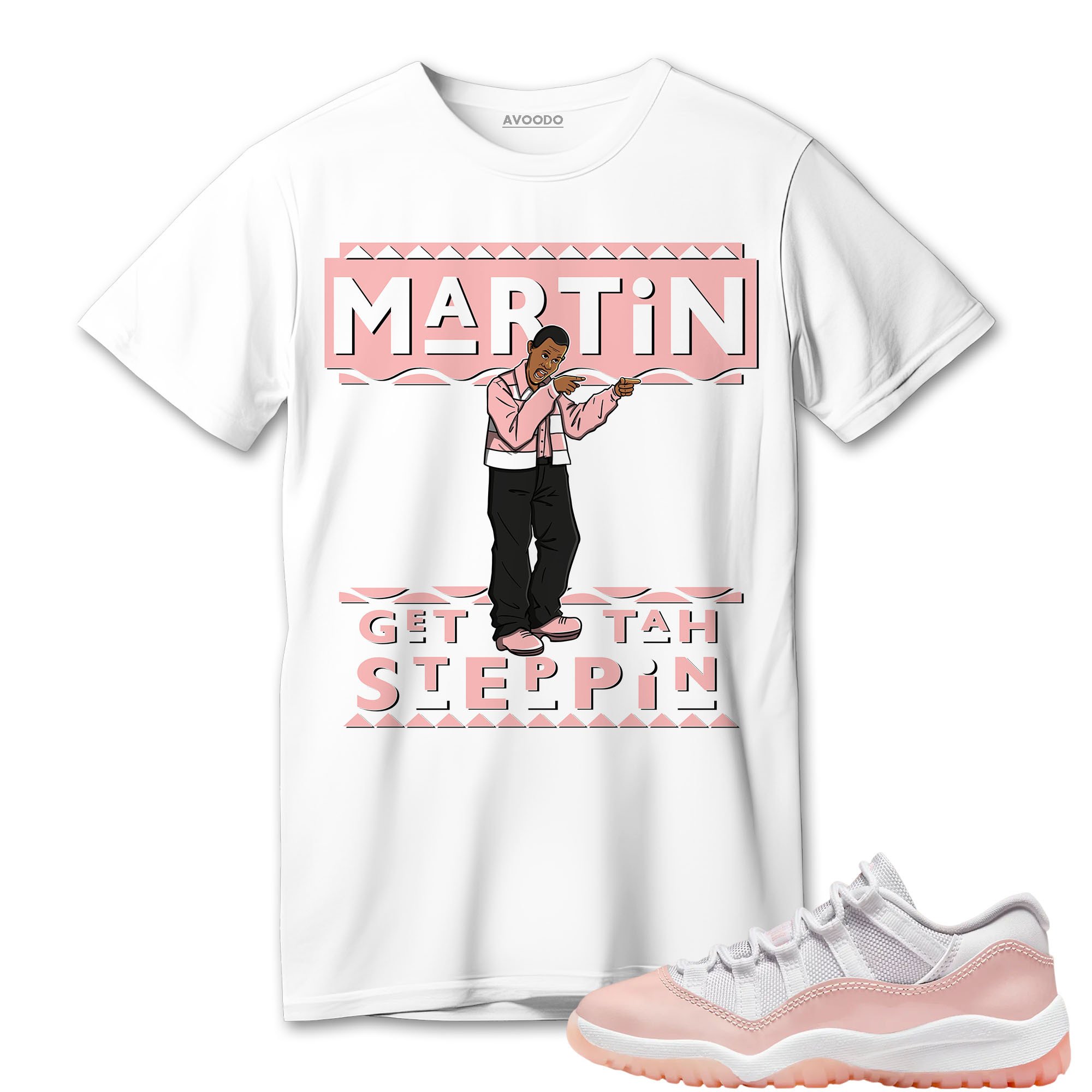 AJ 11 Low Legend Pink T-Shirt Match Martin Get Tah Steppin2
