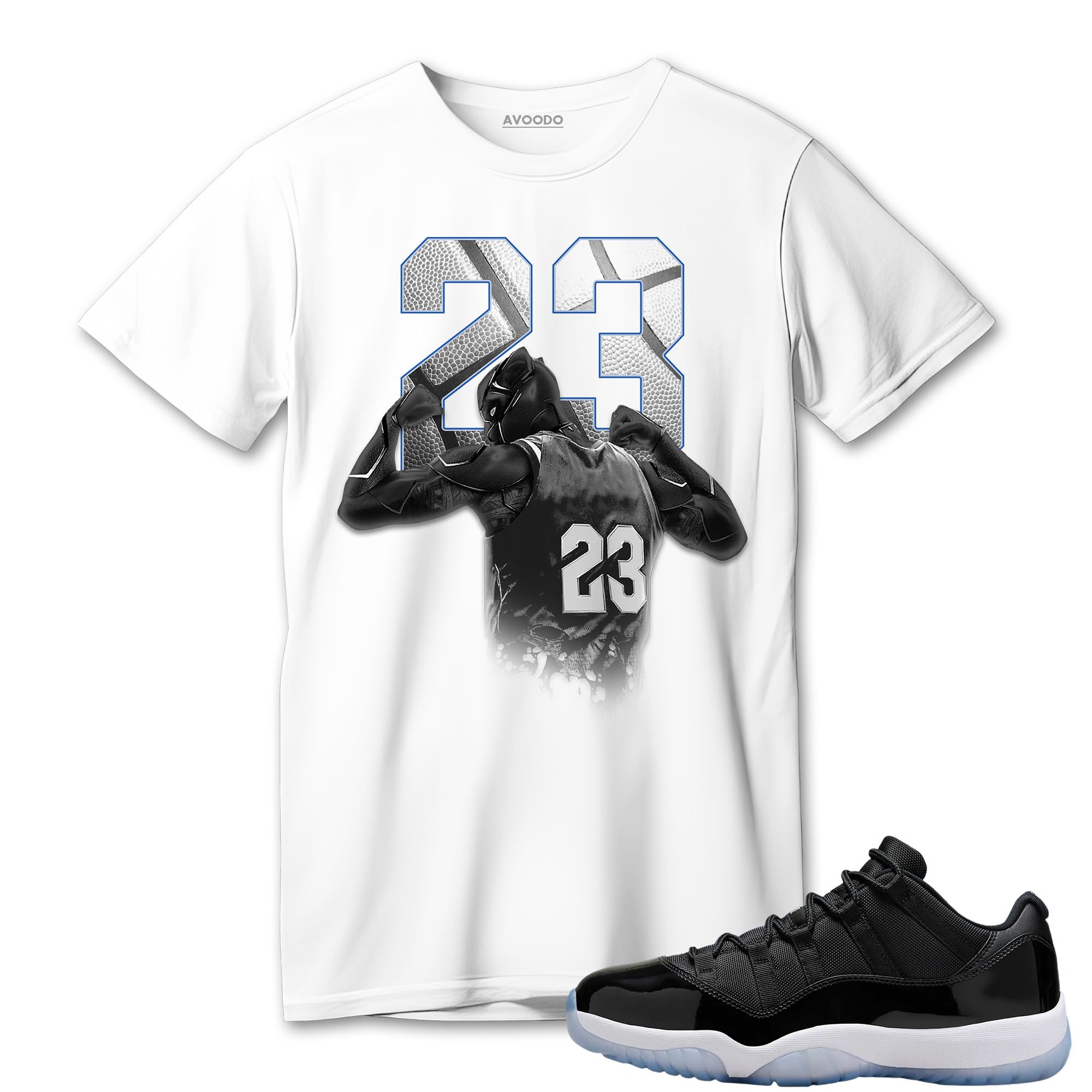 AJ 11 Low Space Jamz T-Shirt Match Number 23 Panther