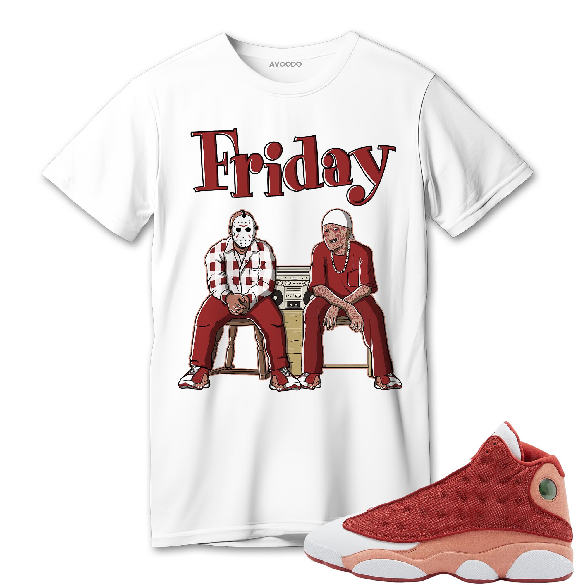AJ 13 Dune Red T-Shirt Match Friday