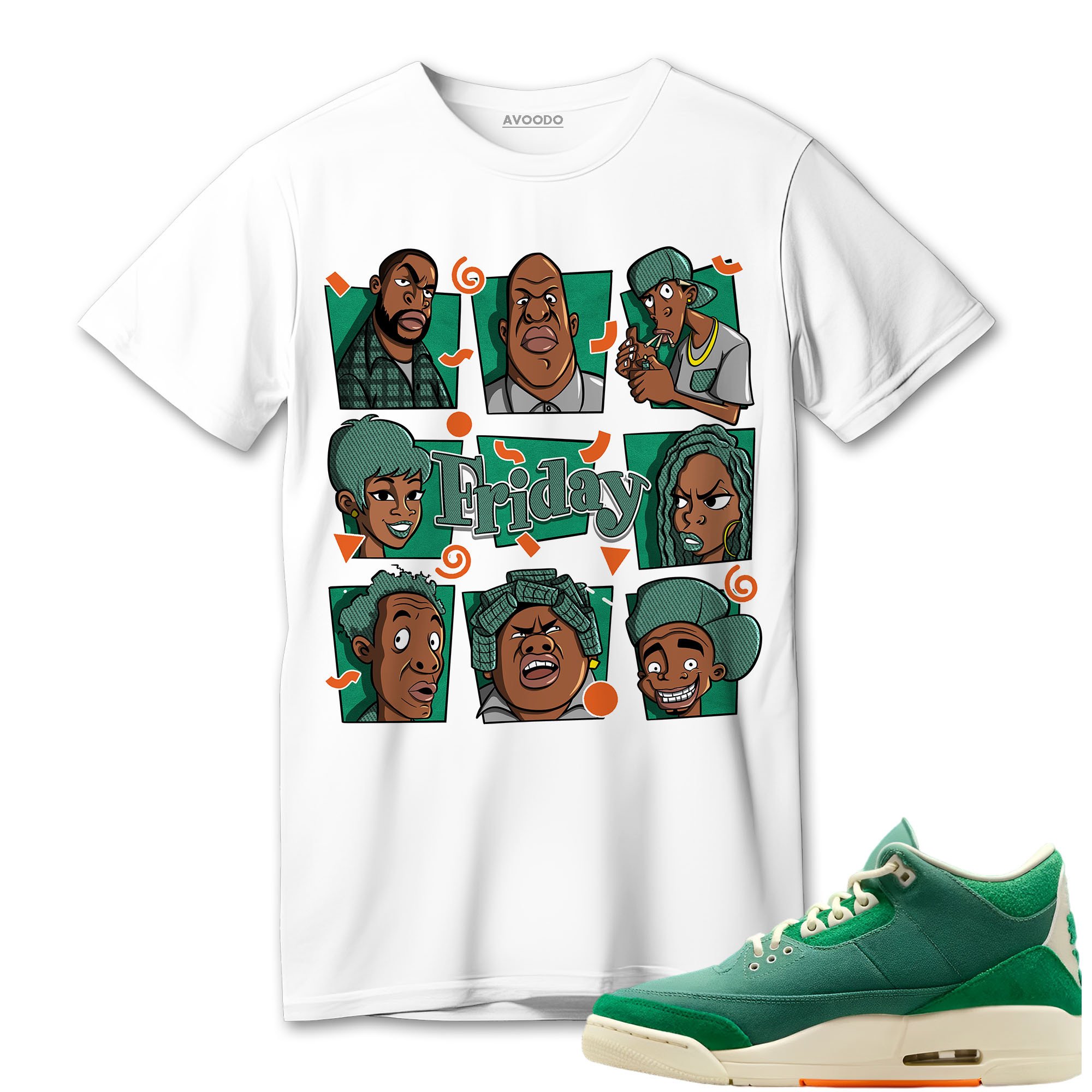 AJ 3 Nina CN Abney T-Shirt Match Friday 90s Cartoon