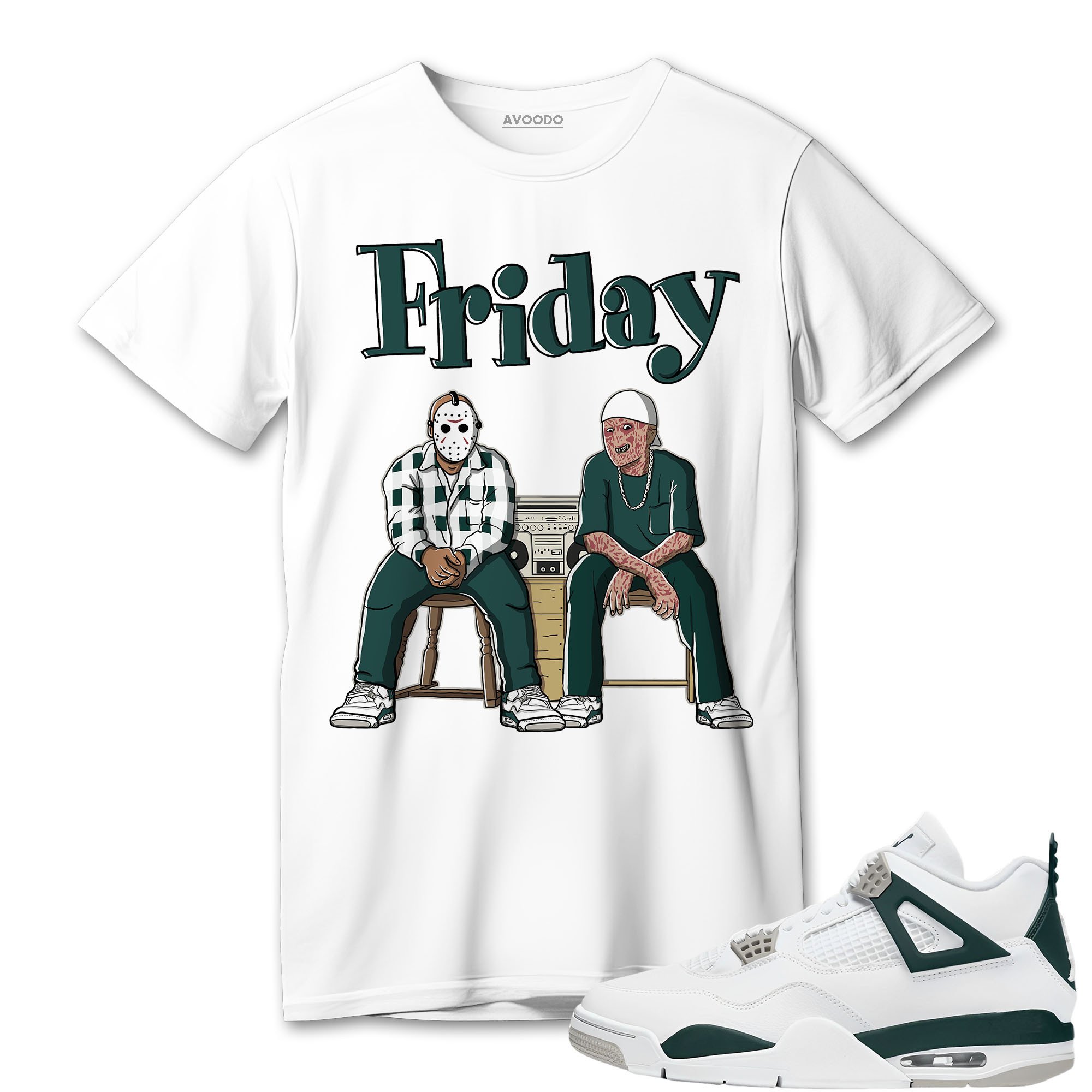 AJ 4 Oxidized Green T-Shirt Match Friday