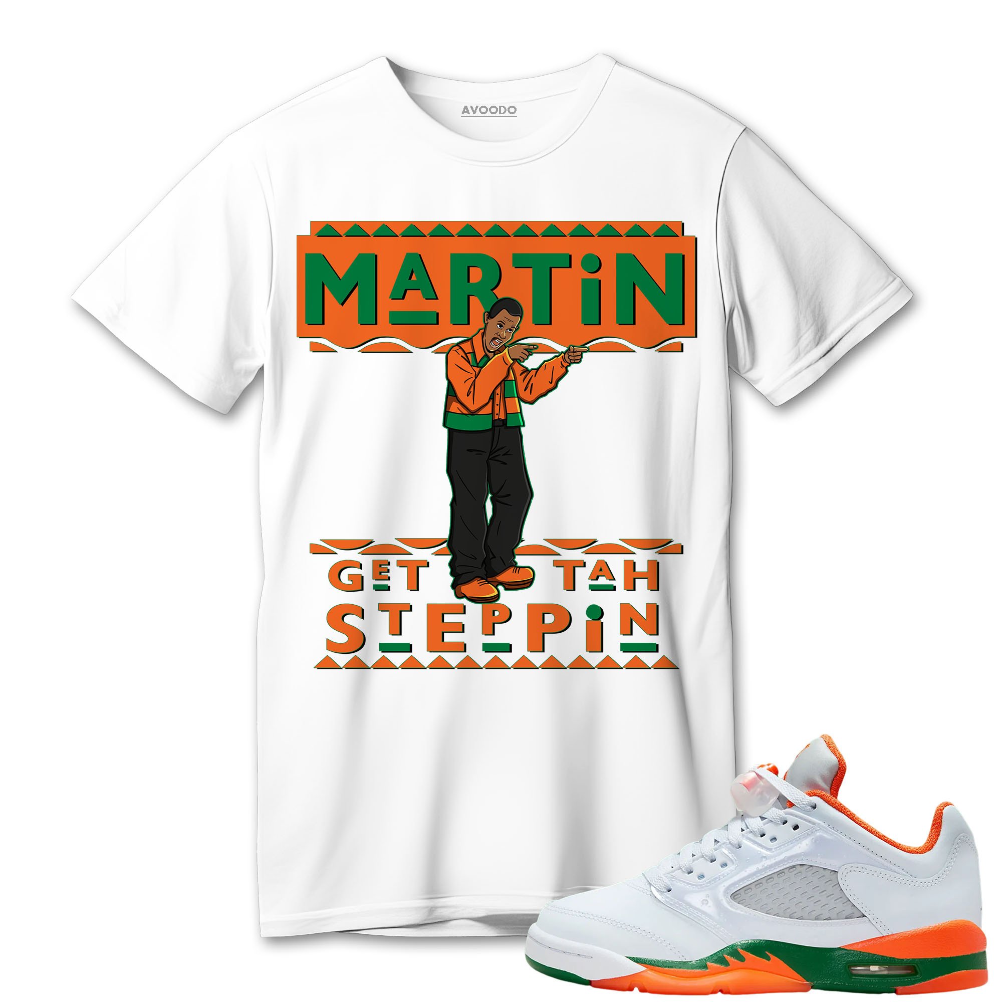 AJ 5 MAM Hurricanes T-Shirt Match Martin Get Tah Steppin2