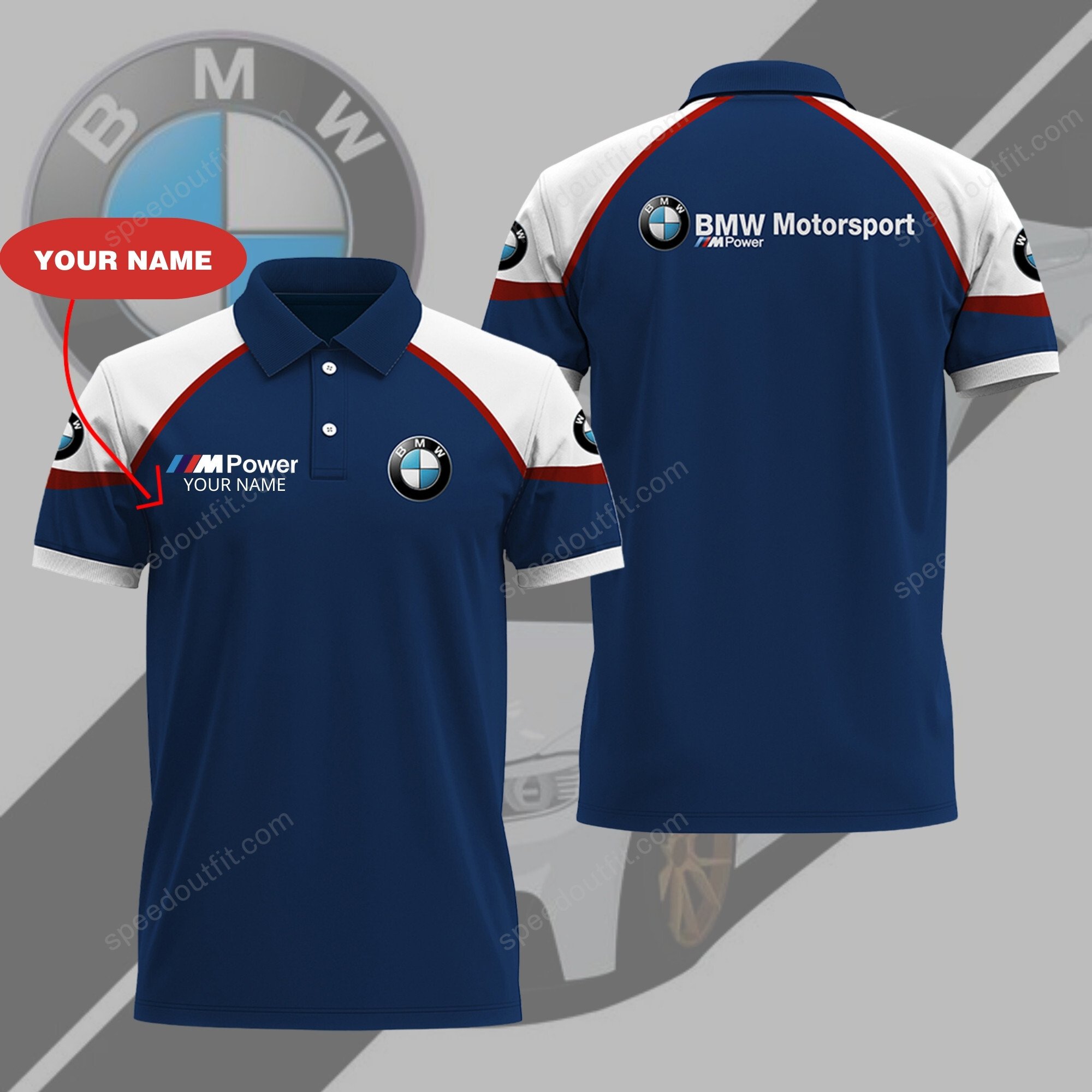 High Quality Customize Printed Men Polo Shirt BMW-030715