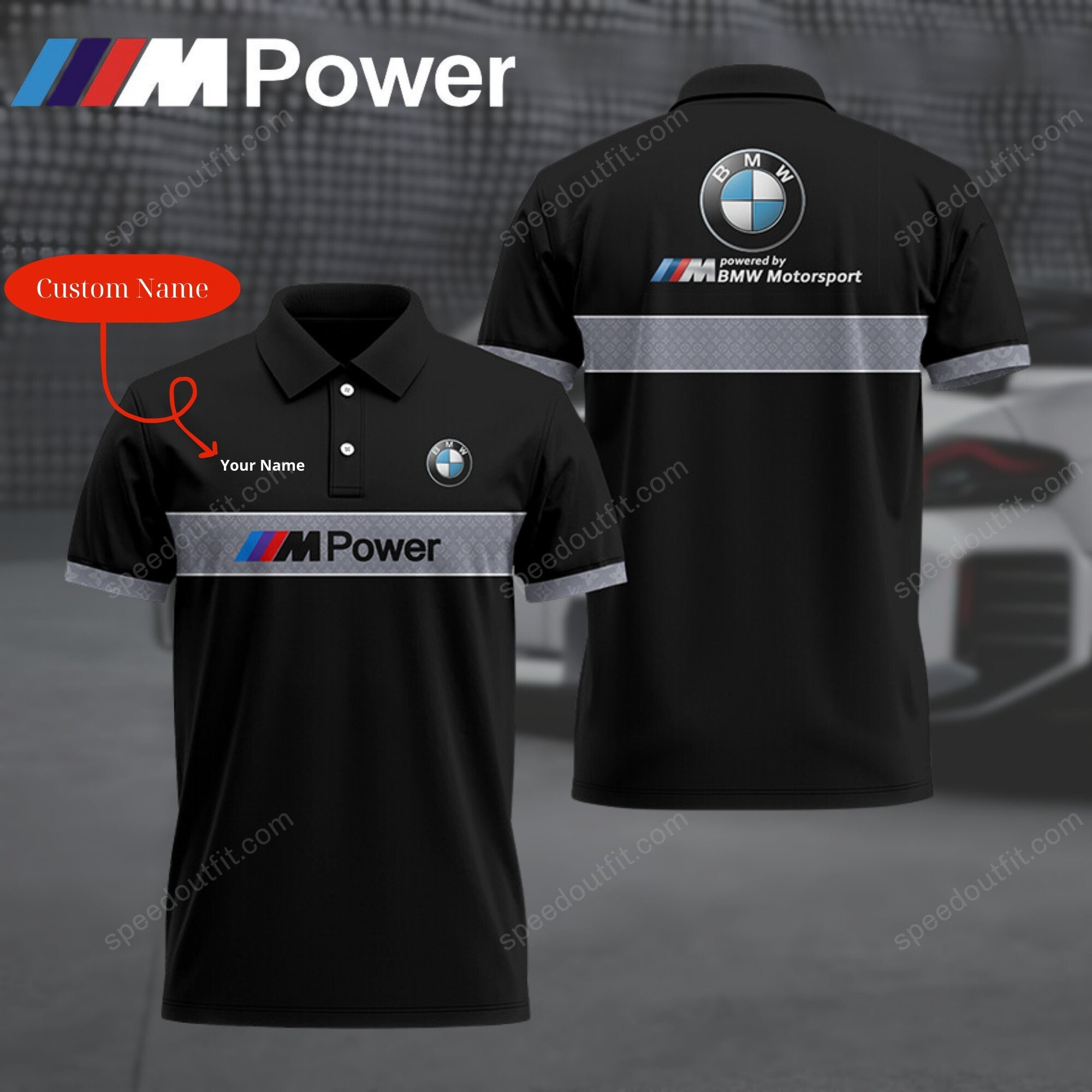 High Quality Customize Printed Men Polo Shirt BMW-030722