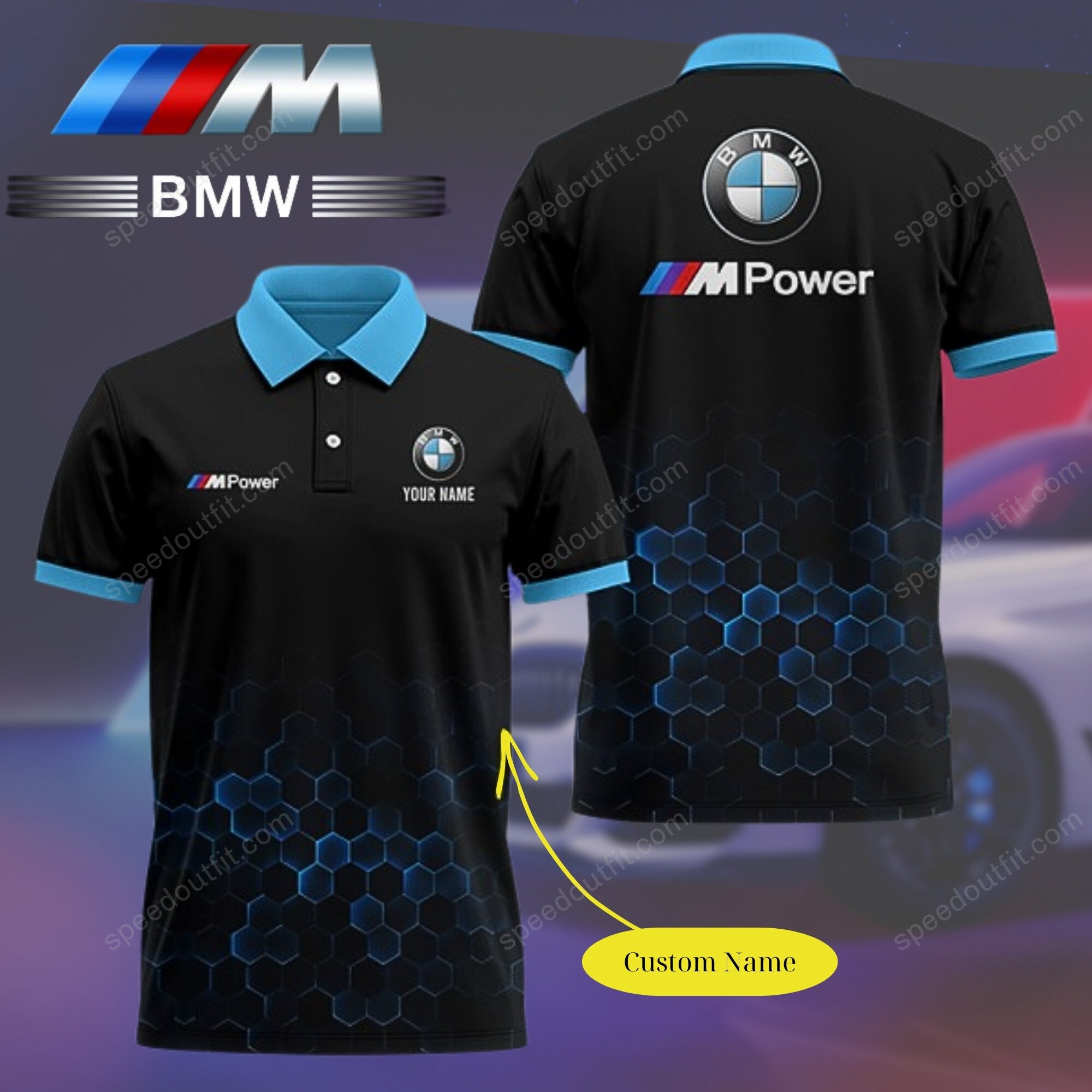 High Quality Customize Printed Men Polo Shirt BMW-030723