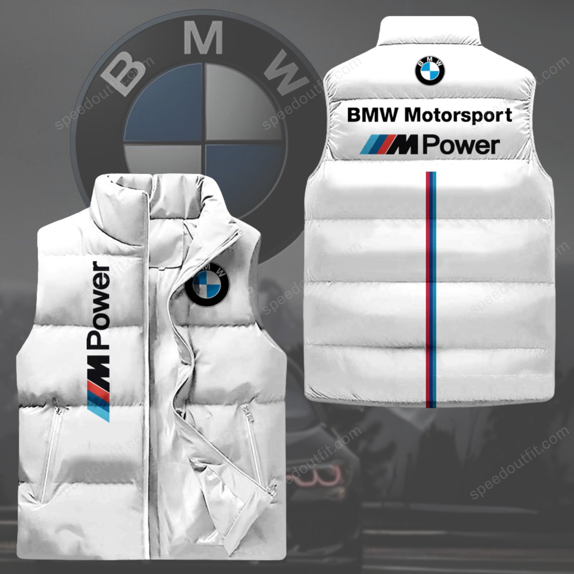 High Quality Printed Men Sleeveless Down Jacket BMW-C290-11102003
