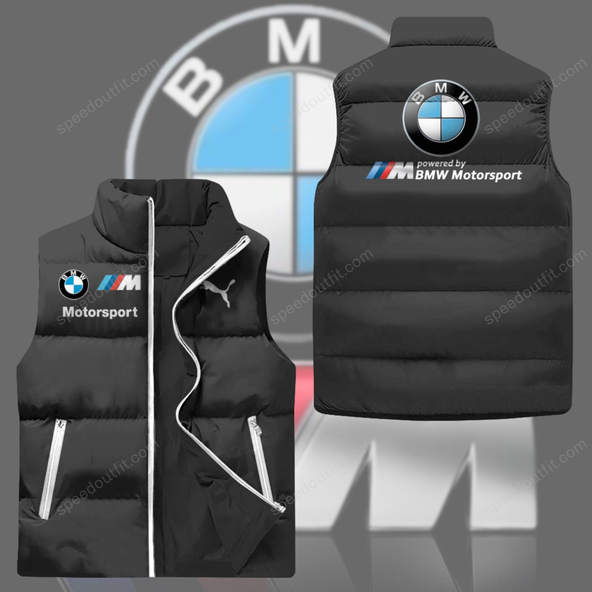 High Quality Printed Men Sleeveless Down Jacket BMW-C290-11102004