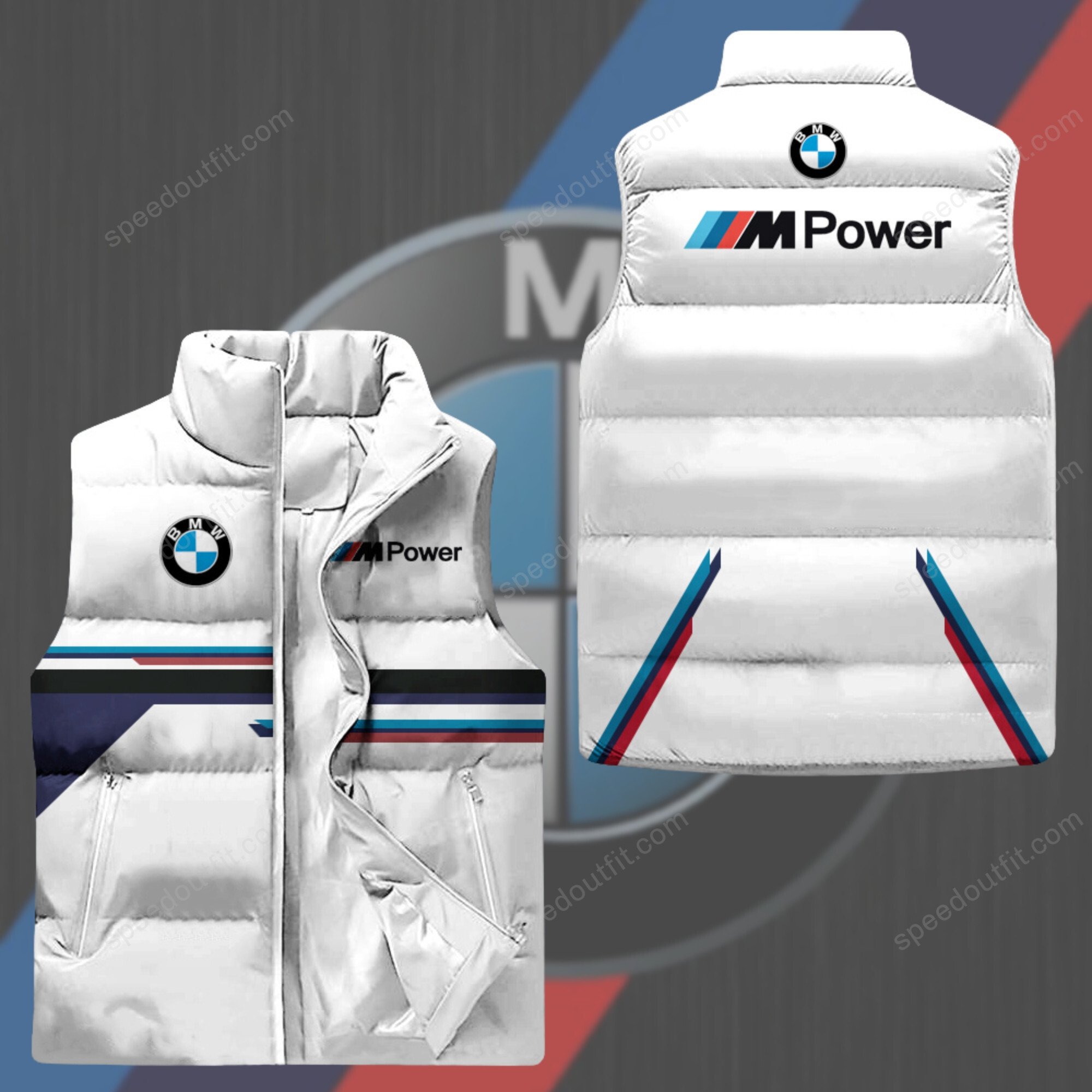 High Quality Printed Men Sleeveless Down Jacket BMW-C290-11102005