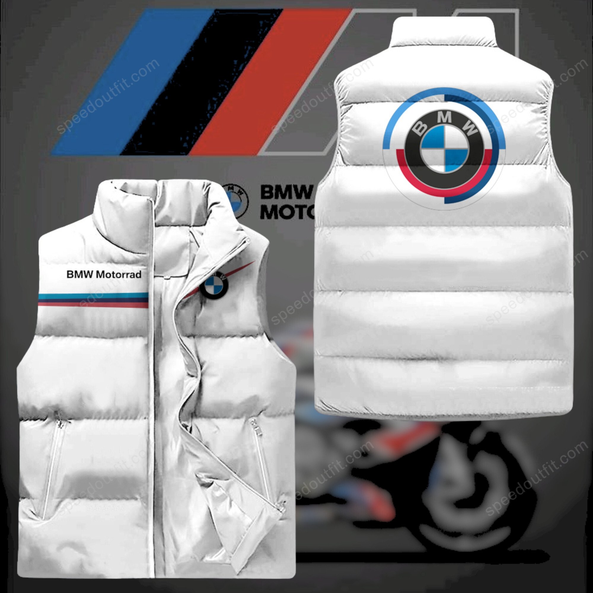 High Quality Printed Men Sleeveless Down Jacket BMW-C290-11102008