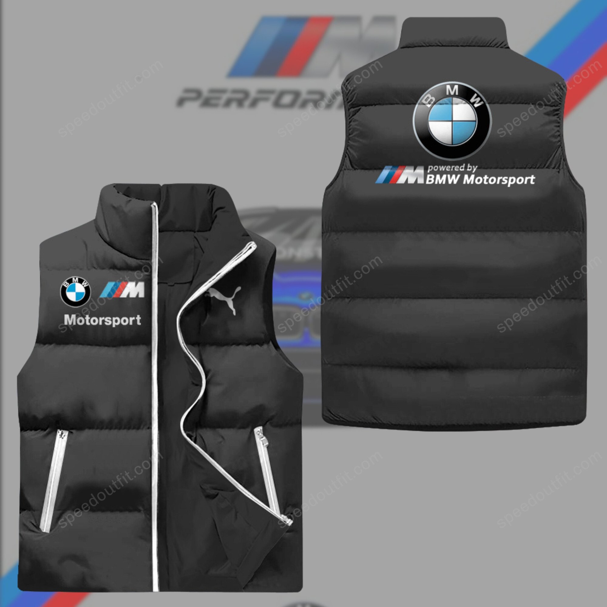 High Quality Printed Men Sleeveless Down Jacket BMW-C290-11102009