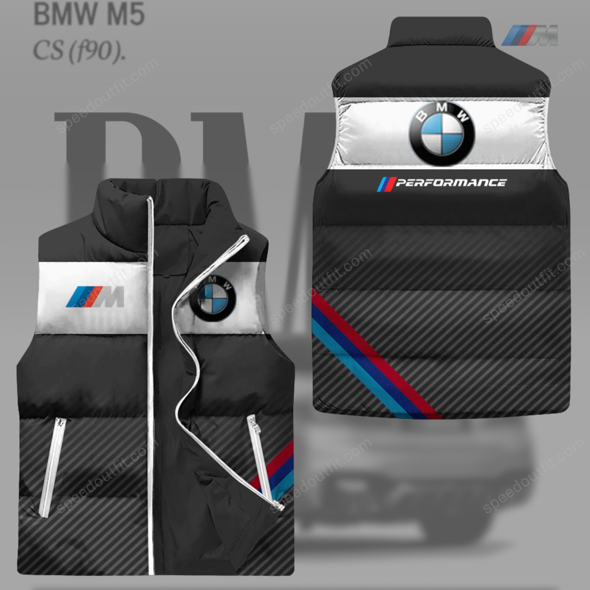 High Quality Printed Men Sleeveless Down Jacket BMW-C290-11102010