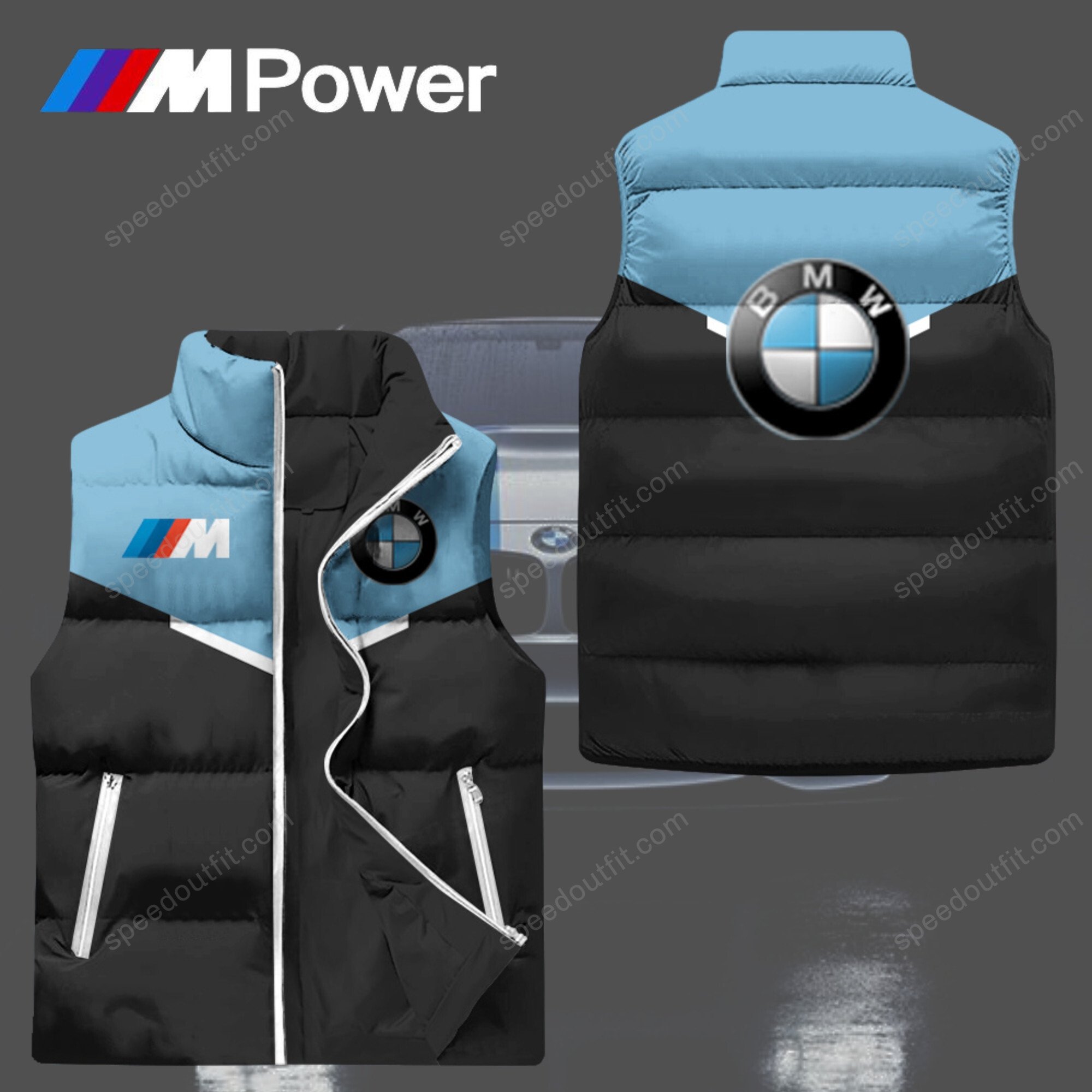 High Quality Printed Men Sleeveless Down Jacket BMW-C290-11102011
