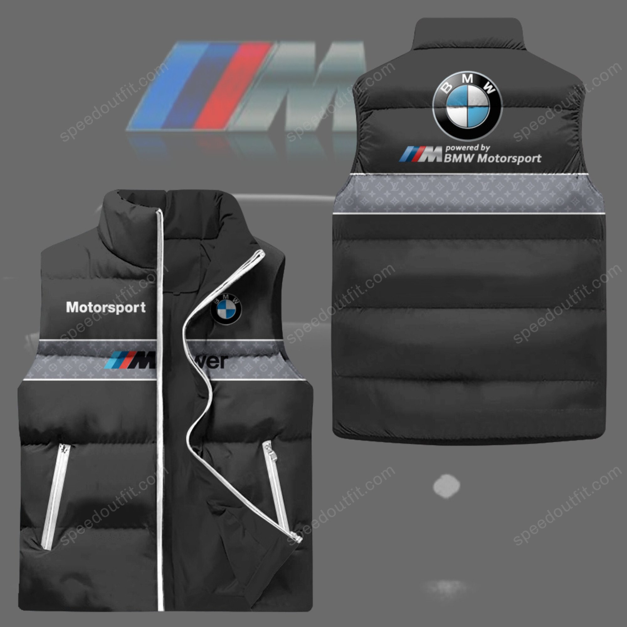 High Quality Printed Men Sleeveless Down Jacket BMW-C290-11102012