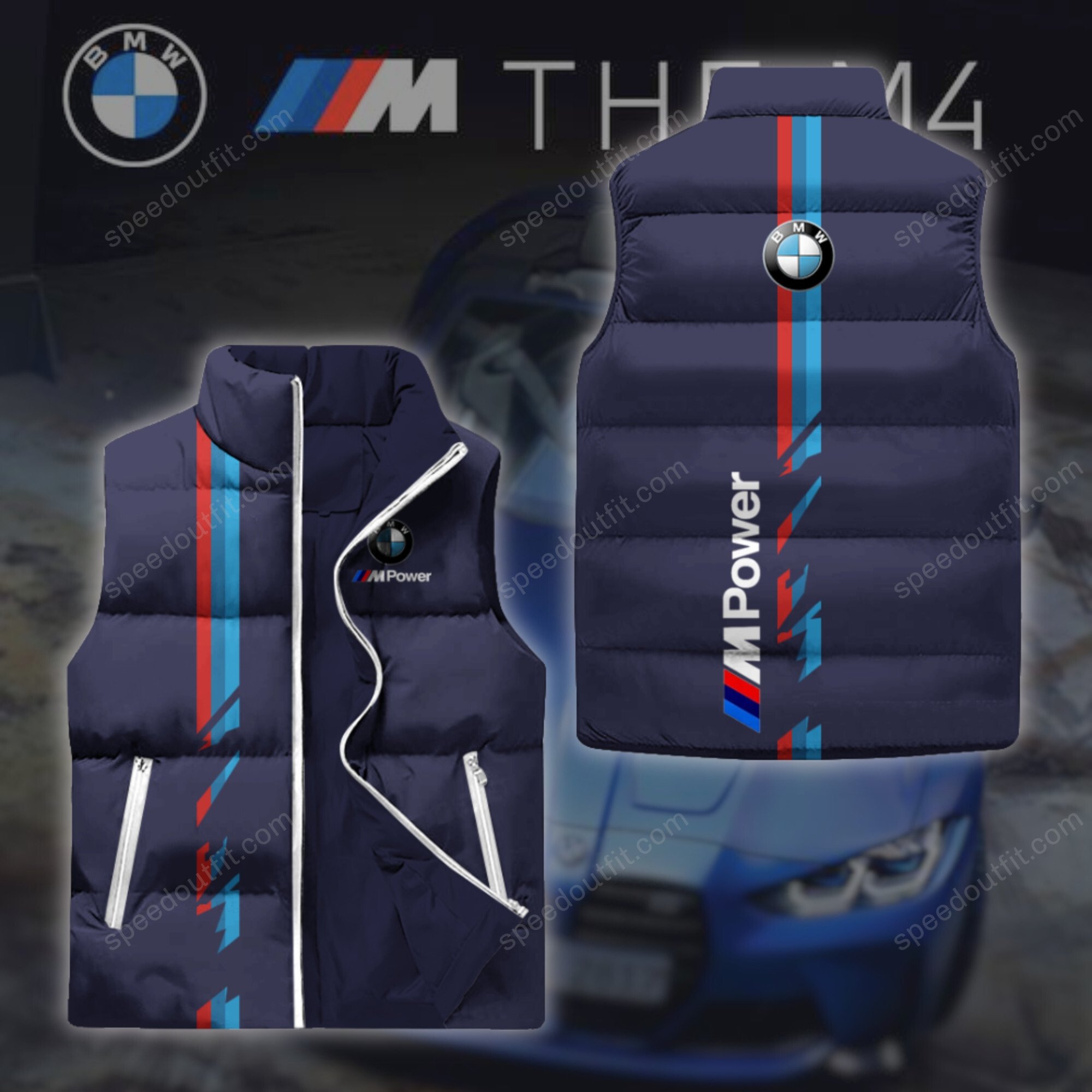 High Quality Printed Men Sleeveless Down Jacket BMW-C290-11102017