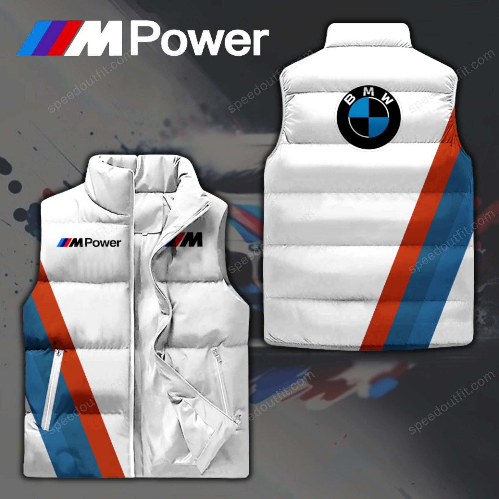 High Quality Printed Men Sleeveless Down Jacket BMW-C290-11102019