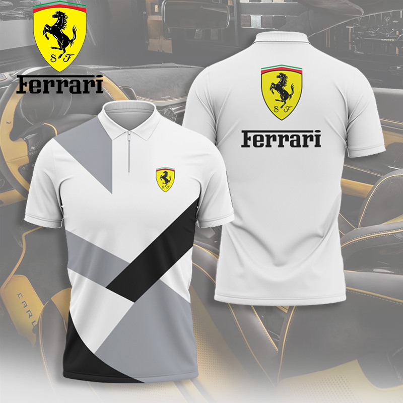 High Quality Printed Men's Zip-Polo-Shirt-VA2408213357ZPO